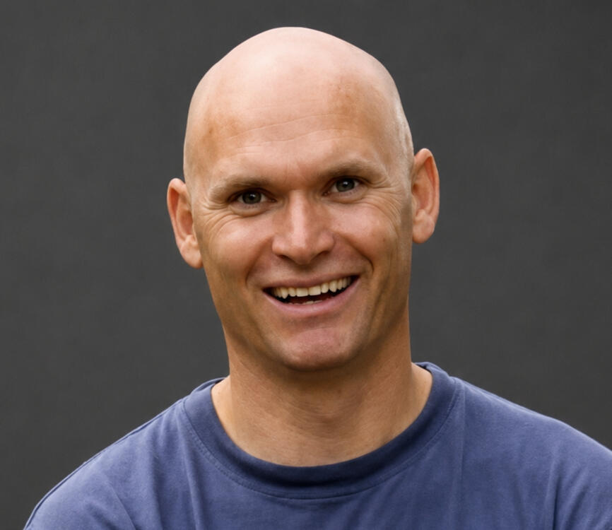Portrait of literary fiction writer, Anthony Doerr, best known for his book, All the Light We Cannot See.
