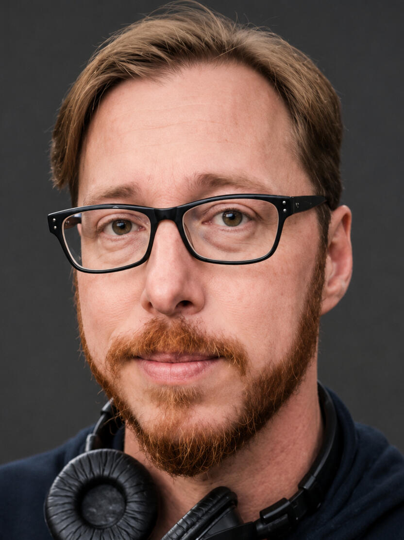 Portrait of Science Fiction Author, Blake Crouch, best known for his book, Dark Matter.