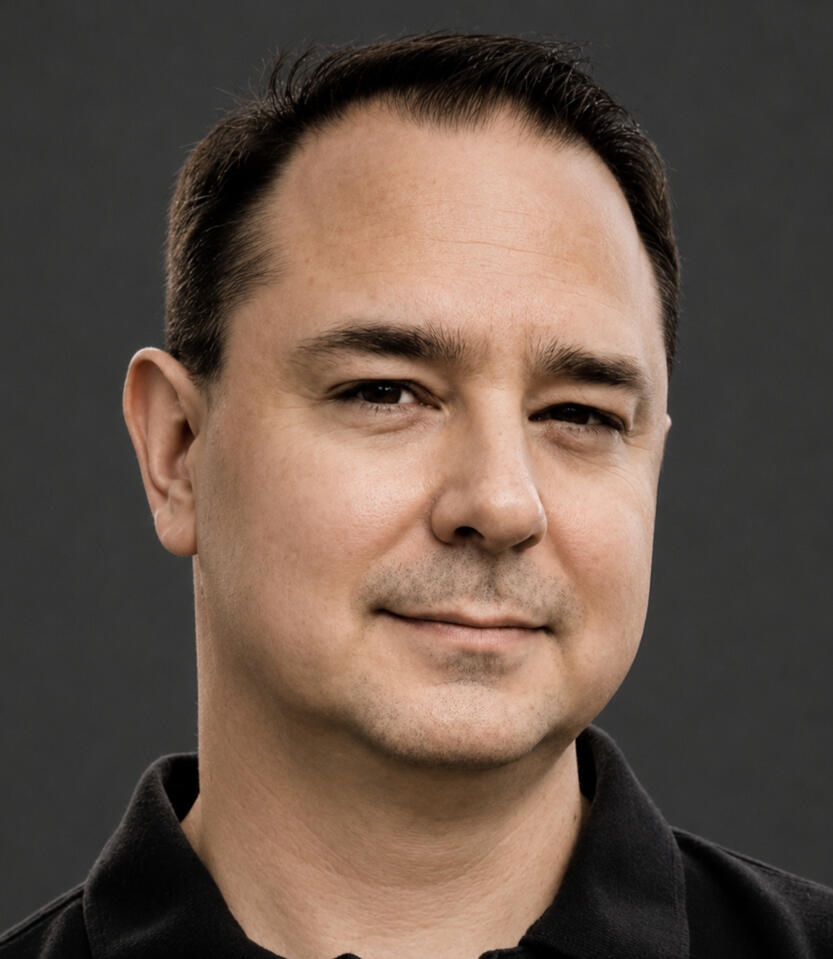 Portrait of John Scalzi, Science Fiction Author, best known for his book Old Man's War.